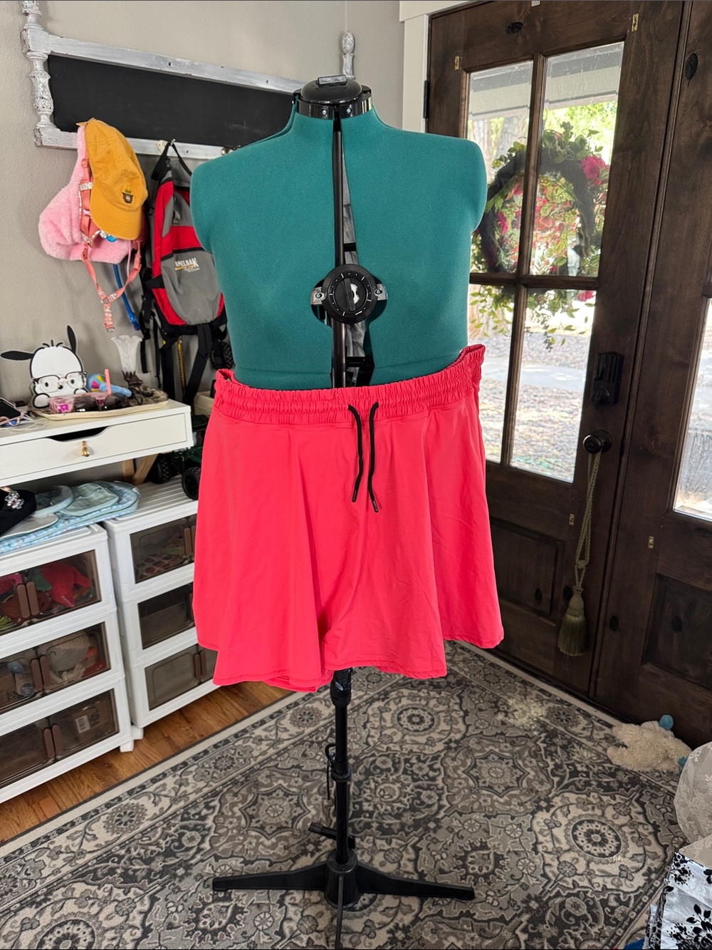 Torrid Bright Coral Drawstring Skort